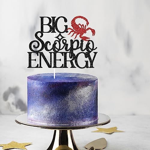 Scorpio Birthday Cake Topper, Big Scorpio Energy, Scorpio Season, Glittery 12 Constellation Zodiac Party Decorations