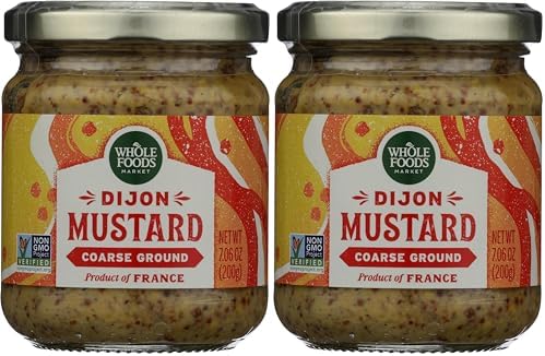 Whole Foods Market Coarse Ground Dijon Mustard, 7.06 oz (Pack of 2)