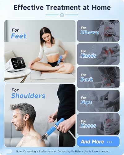 Shockwave Therapy Machine Extracorporeal Shock Wave Therapy Machine Joint and Muscle Pain Relief On-The-Go Painless Non-Invasive No Side Effects PSP10