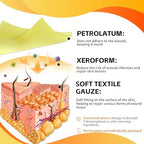 Xeroform Petrolatum Dressing 2"x2" Pack of 25, Non Stick Pads for Wounds, Non-Adherent Gauze, Fine Mesh Sterile for Wound Care, Burns, Lacerations, Skin Grafts & Surgical Incisions