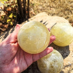 3-Inch Citrine Crystal Ball – Natural Healing Crystal Sphere for Abundance, Manifestation, Meditation, and Positive Energy Decor