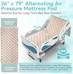 InhwRior Alternating Air Pressure Mattress Pad Pressure Relief Topper for Immobile Users Ultra Quiet Adjustable Pump Waterproof Design for Home and Care Use