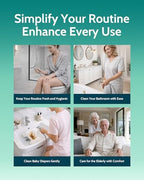 LUFEIDRA Handheld Bidet Sprayer for Toilet-Adjustable Water Pressure Jet Spray with Bidet Hose for Feminine Wash, New Premium Stainless Steel Muslim Shower Toilet Bidet Cloth Diaper Sprayer Set