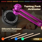 Chakra Tuning Forks Set for Healing, 7 Chakra+1 Soul Purpose Weighted Tuning Forks for DNA Healing, Chakra, Sound Therapy etc, Multicolour(126.22 Hz, 136.1 Hz, 141.27 Hz, 172.06 Hz etc)