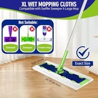 30 Count Heavy Duty Wet Mopping Cloths Refill Compatible with Swiffer Sweeper XL Mop, Disposable Wet Pads Refill X-Large Size for Multi-Surface Floor Cleaning, Unscented