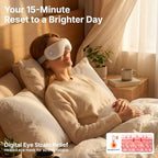 Eye Massager with Heat, Bluetooth Music – Heated Eye Mask for Migraine Relief, Dry Eyes, Eye Strain, Dark Circles, Rechargeable, Portable Sleep Mask – Gifts for Women Men Mom Dad