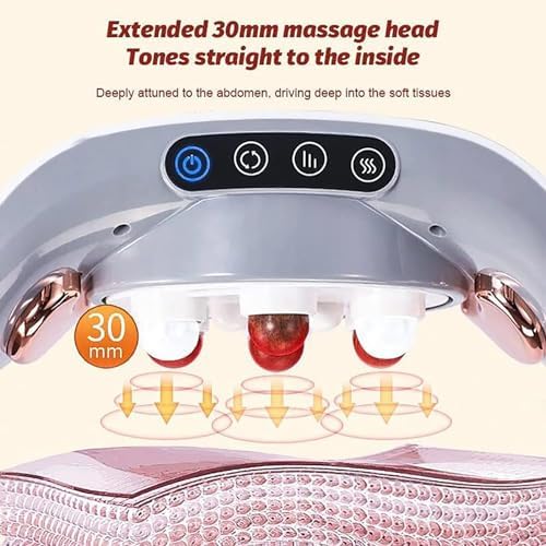 BianStone Stomach Massager, Electric Abdominal Kneader with 5 Modes and 3 Levels of Intensity, 2000 MAh Long Battery Life, Relief of Abdominal, Back, Neck and Leg Pains