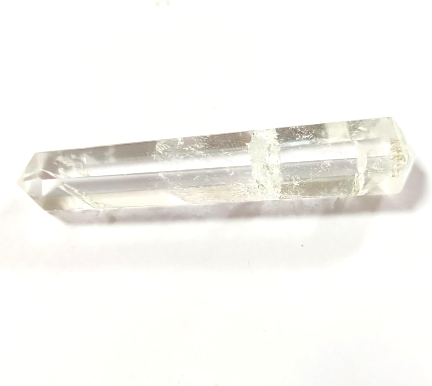 Jet Natural Crystal Double Terminated Vogel Point Wands Rock Quartz Point Reiki Healing Stone DT for Spiritual Meditation Energy Generator Gemstone Approx 1.5-2 inch