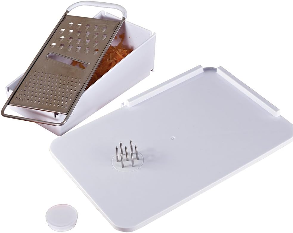 NRS Healthcare Kitchen Spread Board with Spikes and 3 Way Grater