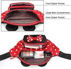 Cute Fanny Pack for Travel Best Fanny Pack Women Waist Pack Teen Girls Mini Mouse Belt Bag Cartoon Fanny Packs Hiking Bum Bags Outdoor Waist Bag with Mouse Ears Red