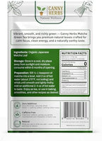 Canny Herbs Matcha Tea Powder 4oz, Japanese Ceremonial Grade, Green Tea Powder, Energy, Calm & Focus, Antioxidant Support