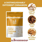 Slofoodgroup Ceylon Cinnamon Sticks - Pure Ceylon Cinnamon Quills 5 Inch Cut Cinnamon Spice from Sri Lanka, True Cinnamon - Cinnamomum Verum, 2 OZ.