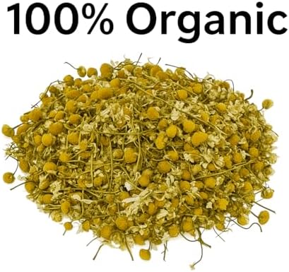 German Chamomile Flowers (Matricaria Recutita) - 6 Oz - Pure Dried Herb for Tea, Relaxation & Wellness. All-Natural, Non-GMO.