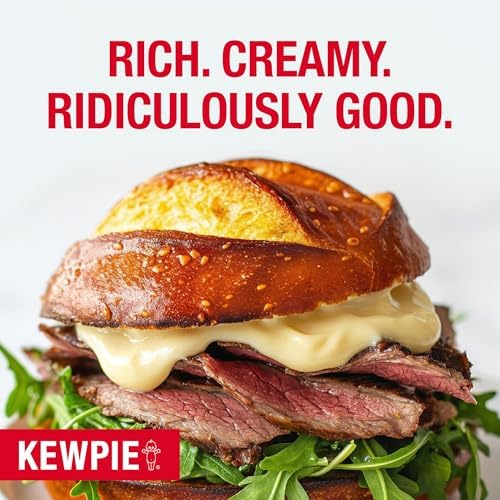 KEWPIE Mayonnaise (Product of Japan), Rich & Creamy Umami Flavor, Best Mayo for Sandwiches, Salads, Sushi & Dips, 15.87 oz (450 g) Bottle