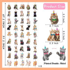 Cat Theme Garlands Kitten Birthday Party Decorations 8PCS Pet Cat Hanging Paper Garland Banners Kitten Ceiling Decor for Kitties Birthday Party Baby Shower Favor Supplies