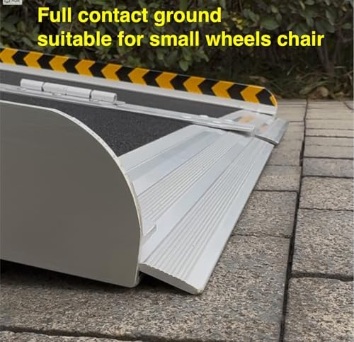 Ruedamann 4FT Wheelchair Ramp, Portable Wheelchair Ramp for Home Entrance, 30-1/4" Wider Design, Non-Slip Aluminum Folding Ramps for Wheelchairs, Strollers, Scooters, Stairs, Curbs, Doorways