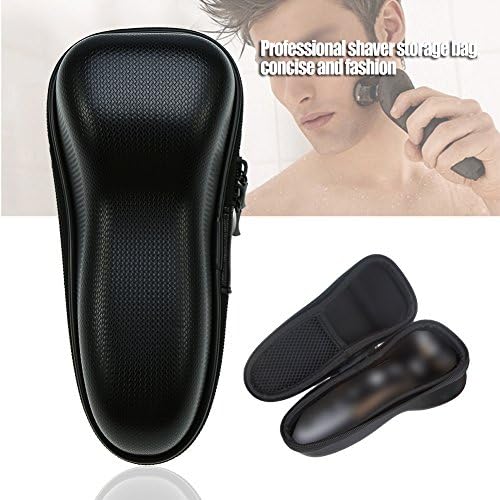 Zerone Men's Electric Shaver Travel Case, Hard EVA Carrying Bag with Zipper Closure, 7.5 x 3.1 x 2.8 inches
