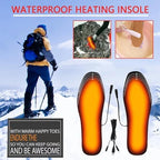 Heated Insoles USB Electric Power Thermal Soles for Winter Boots Shoes Sneaker Ice Fishing Camping Outdoor Activities, Feet Warmers Full-Foot Heating & Cut-to-Fit Design for Women Men