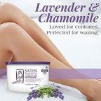 Satin Smooth Lavender Wax with Chamomile, Facial and Full Body Hair Removal Wax, Soothes and Calms, Ideal for Sensitive Skin, Waxing Kit, 14oz, 1-pack