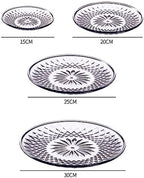 Fruit Bowls 3PCS Acrylic Fruit Plate Plate KTV Commercial Fruit Plate Snack Plate Small Size Candy Plate Home Large Fruit Plate fruit basket (Color : Clear, Size : L)