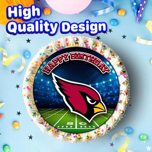 7.5x Inch Edible Cake Toppers – Cardinals Themed Birthday Party Collection of Edible Cake Decorations