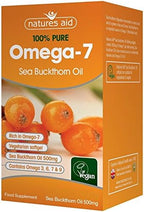 Natures Aid Sea Buckthorn Oil 500mg (Omega-7) 60 Vegan Softgels