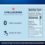 S.Pellegrino Sparkling Natural Mineral Water, Unflavored, 11.15 Fl. Oz (Pack of 24)