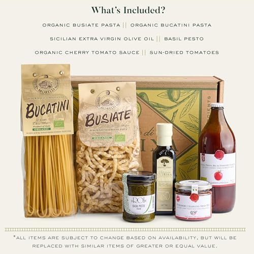 Mercato di Bellina Italian Food Gift Basket La Cucina Italiana - A Vegan-Friendly, All-Natural Pasta Gift Basket, Gourmet Present for Foodies, Anniversary, Holiday or Celebration