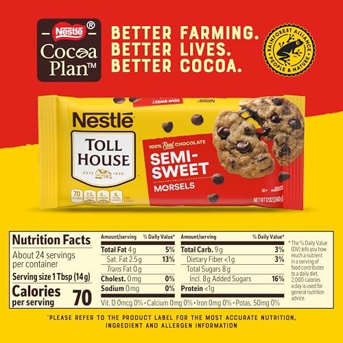 Nestle Toll House Semi-Sweet Chocolate Morsels, Chocolate Chips, Gluten Free 12 oz