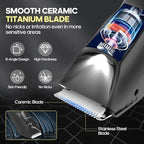 Electric Body Hair Trimmer Shaver - 3 in 1 Pubic Trimmer for Men - Bikini Trimmer for Women - No Nick Groin Ball Razor with Ceramic Blade Head, Wireless Dock Charging