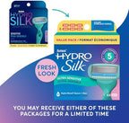 Schick Hydro Silk Sensitive Razor Blade Refills, 6 Count | 5-Blade Sensitive Skin Razors for Women | Womens Razor Refills for Sensitive Skin