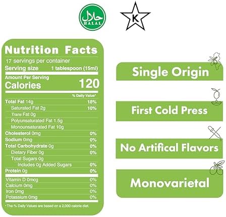 Firma First Cold Pressed Extra Virgin Olive Oil With Rosemary, Single Origin Unblended & Unfiltered Tunisian EVOO, 250 ML