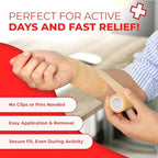 Ever Ready First Aid Self Adherent Cohesive Bandages 3" x 5 Yards - 24 Count, Tan