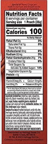 Special K Bar Pastry Crisps, 100 Calorie Snacks, Breakfast Bars, Brown Sugar Cinnamon, 5.28oz Box (12 Crisps)