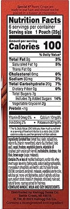 Special K Bar Pastry Crisps, 100 Calorie Snacks, Breakfast Bars, Brown Sugar Cinnamon, 5.28oz Box (12 Crisps)