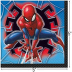 Unique Spider-Man Beverage Paper Napkins | 5' x 5' | 16 Pcs