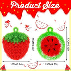 Vesici 10 Pieces Fruit Dish Scrubber Non Scratch Cleaning Sponge Double Layered Dish Sponge No Odor Kitchen Net Cloths for Washing Cookware, Tubs, Sinks