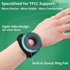 Wrist Brace for TFCC Tears Built-in Ring Pad for Ulnar Sided Wrist Pain, DRUJ Instability, Support Repetitive Wrist Use Injury, Fit Right & Left Hand (L/XL)
