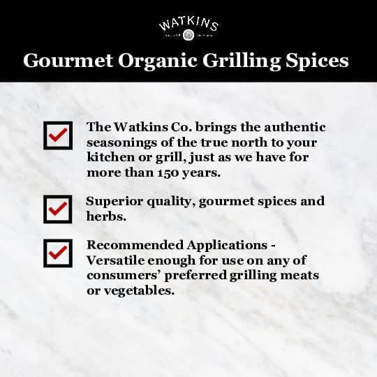 Watkins 1868 Organic Grilling Sweet and Savory Rub Seasoning, Bulk 10 oz (Pack of 1)
