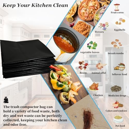 12Pcak Compactor Bags for 15" Wide Models, Compatible with broan-nutone 15TCBL, Heavy-Duty Trash Bags, Garbage Compactor Bags, 5 Years Warranty