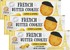 Pierre Biscuiterie French Butter Cookies with Lemon & Almond 5.29 Ounce Box (Pack of 3)