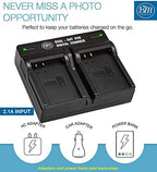 BM Premium 2 Pack of Fully Decoded BL-H1 Batteries and Dual Bay Charger Kit for Olympus OM-D E-M1 Mark II, E-M1 Mark III, E-M1X, BCH-1, HLD-9 Cameras