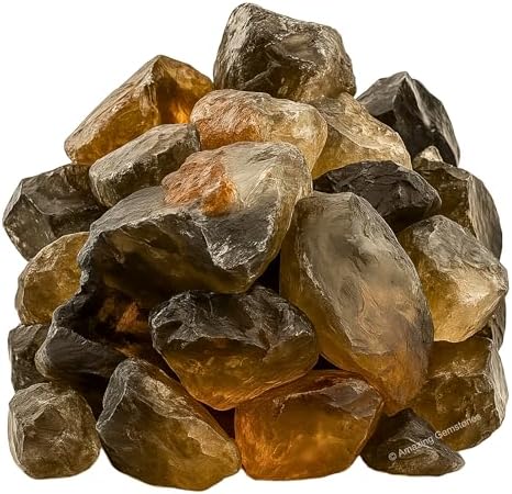 Amazing Gemstone Smoky Quartz Raw Crystals and Healing Stones, Natural Rocks for Tumbling and DIY Raw Stones and Crystals (1 Piece)
