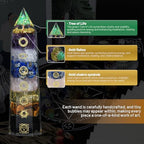 7 Chakra Crystal Wand – Handmade Tree of Life Healing Crystals for Chakra Balance, Energy Cleansing, Reiki, Home Decor, Crystals and Healing Stones