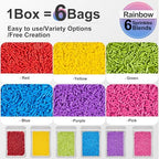 HUEBEATY® 6-in-1 Rainbow Jimmies Sprinkles Bulk – 180g Neon Edible Sprinkles for Cake Decorating, Cupcakes, Cookies, Ice Cream & Birthday Desserts – Edible Candy Toppers & Rainbow Cake Decorations