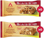 Atkins Soft Baked High Protein Bars, Lemon Poppyseed & Blueberry Flavors, 15g Protein, 4g Net Carbs, 2g Sugar, Keto Snacks, Low Sugar Protein Bars, High Fiber Snacks, 12 pk (6 bars each flavor)