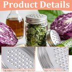 2 Pcs Mason Jar Grater Lids - Stainless Steel Cheese Grater Shaker Lids For Wide Narrow Mouth Jars Multipurpose Kitchen Accessory