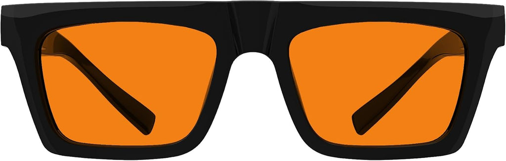Eyekepper Orange Tinted Blue Light Blocking Glasses Metalless Screwless Spring Hinges UV Protection for Computer Gaming