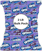 CandyKrave Nerds Mini Candy Bulk Grape Flavor - 2 lbs Pack Nerds Mini Boxes Stocking Stuffers – Delicious Individually Wrapped Hard Candy for Kids, Birthday Parties & other Occassions