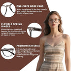 Bifocal Reading Glasses for Women Blue Light Blocking Clear Top Bifocal Computer Readers with Spring Hinges